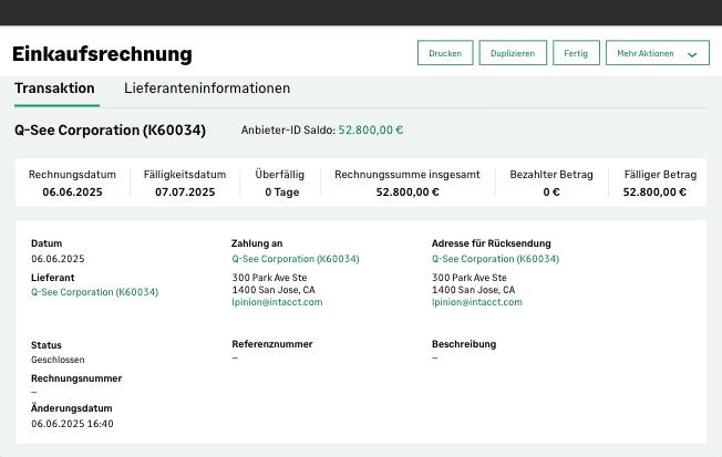 Einkaufsrechnung